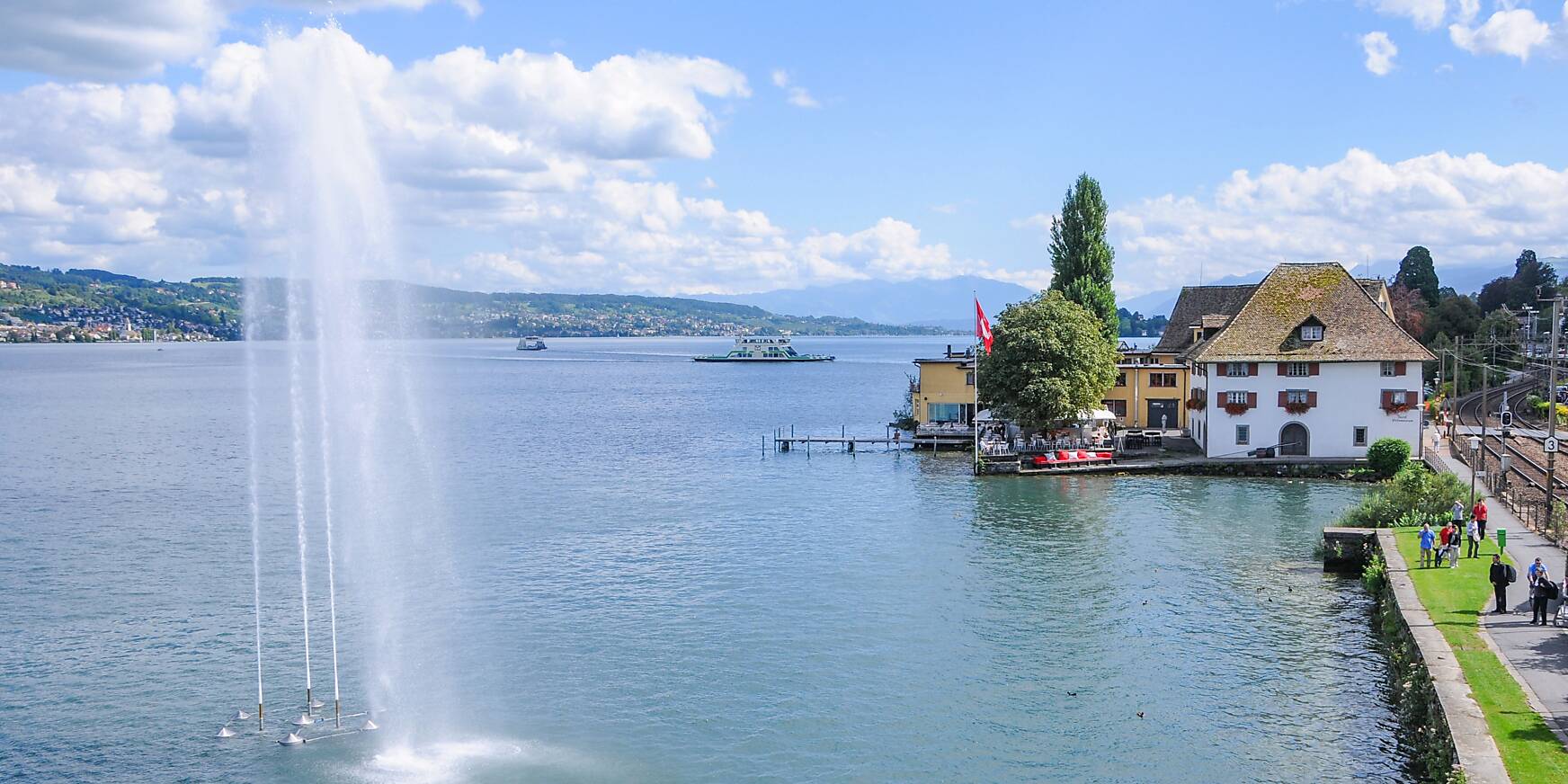 Zürichsee mit Hafen Horgen
